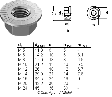 Plastik Somun Flanşlı DIN 6923 - Görsel 2